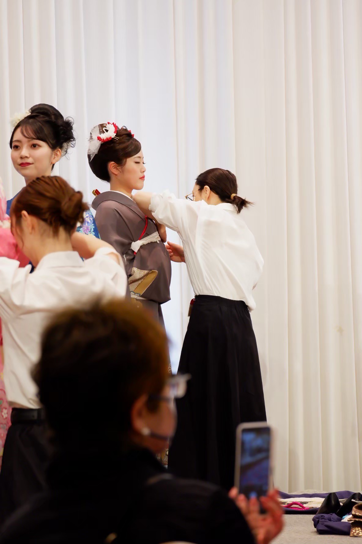 全国大会出場へ向けた着付けレッスン｜丸亀市の美容室ならclef la cl'e du bonheur